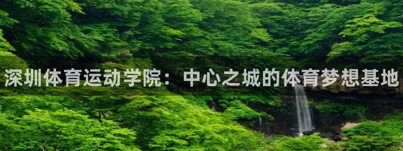 MK体育官方正版app科技：深圳体育运动学院：中心之