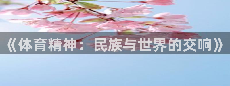 MK体育官网下载招商：《体育精神：民族与世界的交响》